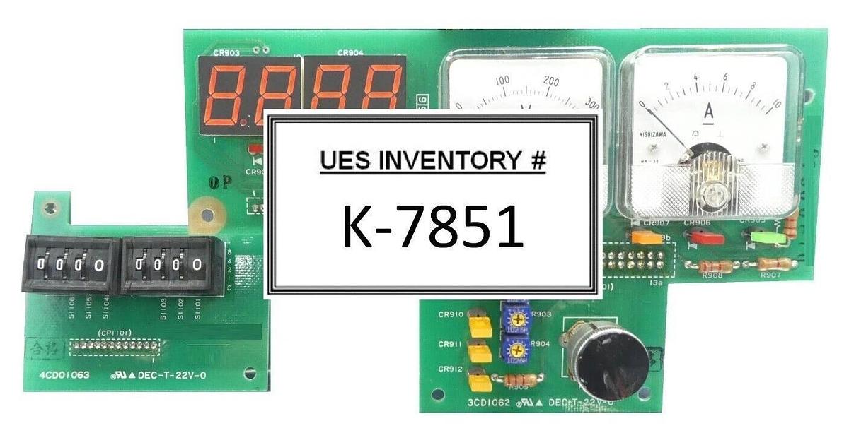 Used Hitachi Kokusai Denki 3CD1062 Display Panel PCB Set 4CD01063 Working Surplus