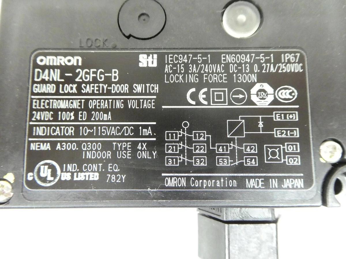 Used Omron D4NL-2GFG-B Automation Safety Switch Lot of 10 Rudolph F30 300mm Working