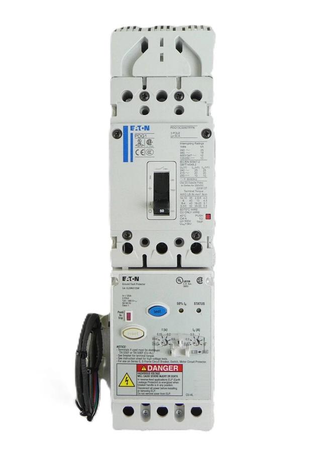 Used Eaton PDG13C0050TFFN 3 Pole Industrial Circuit Breaker PDG1 ELEBN3125W Working