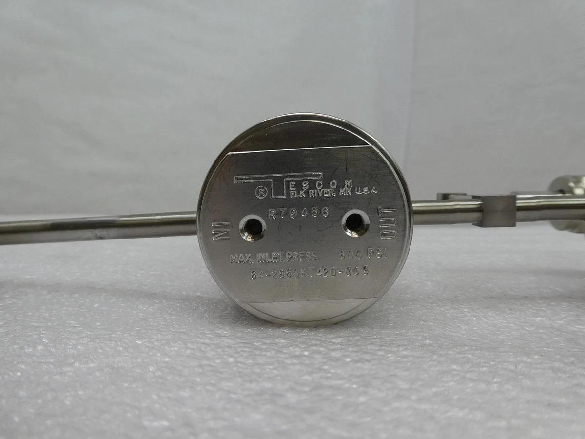 Used Tescom 64-2660KT420-009 Butt Weld Manual Regulator Used Working