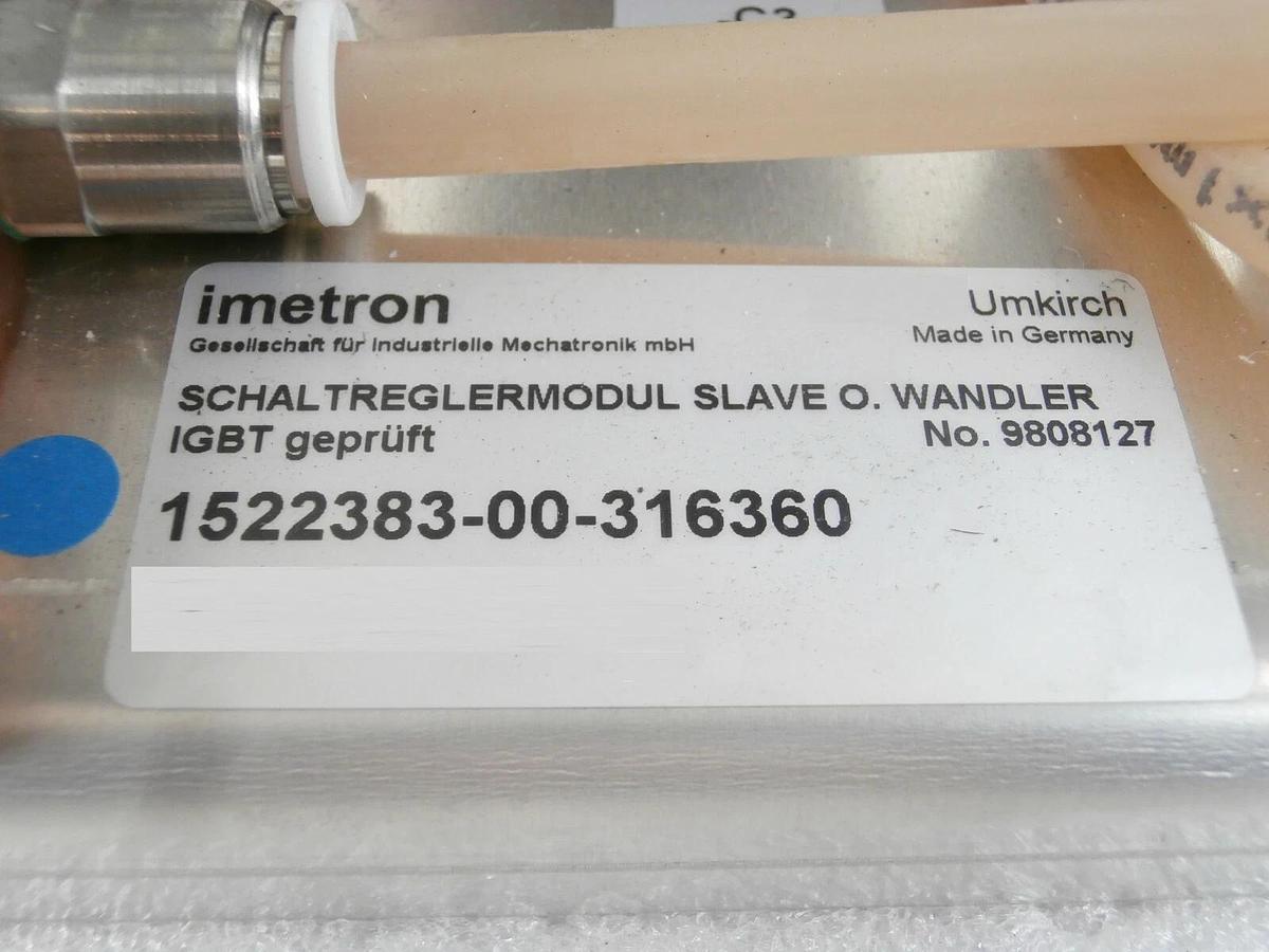Used Imetron 1522383-00-316360 Slave Switching Regulator Huttinger TIG 30 DCplus