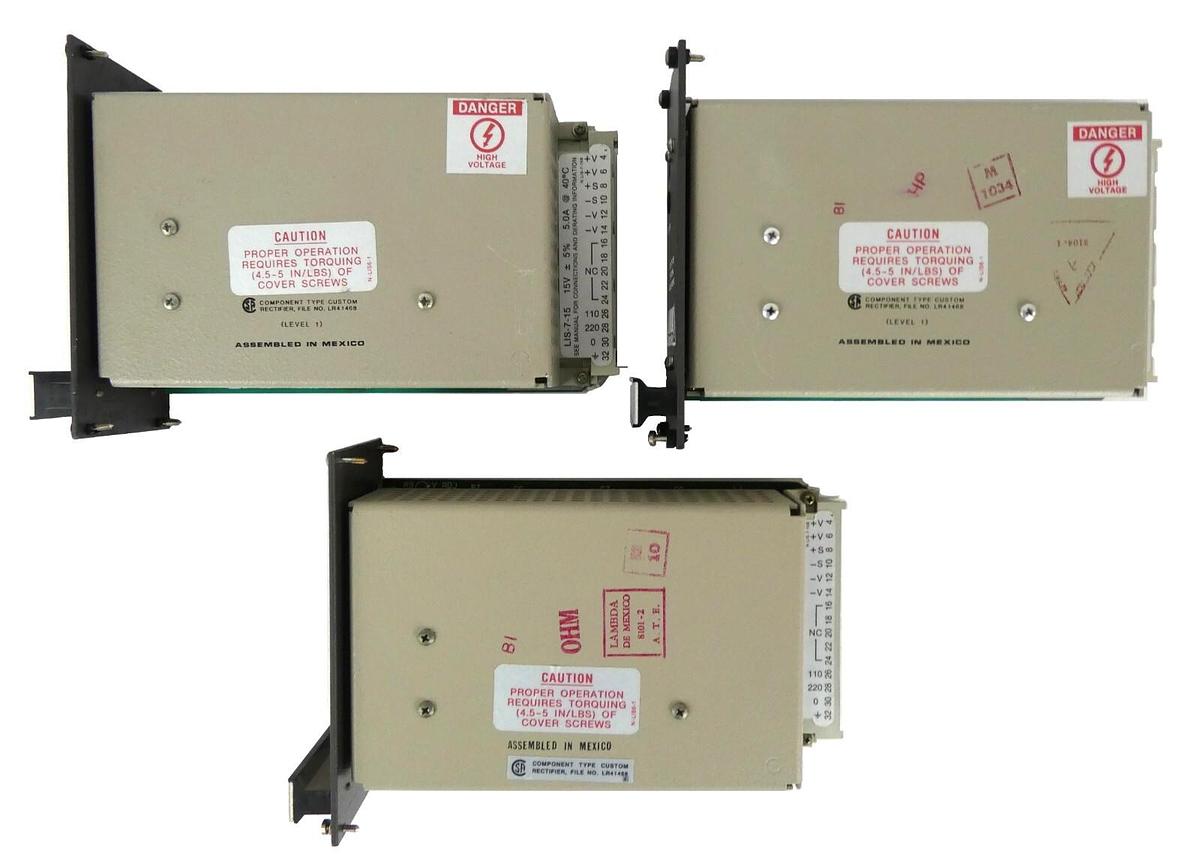 Used Lambda LIS-71-15 Power Supply AMAT 1140-00078 Reseller Lot of 3 Working Surplus