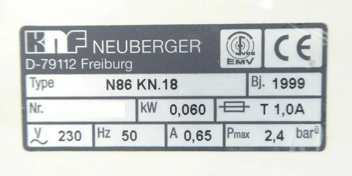 Used KNF Neuberger N86 KN.18 Vacuum Pump LABOPORT Mattson 27100045 As-Is New Surplus