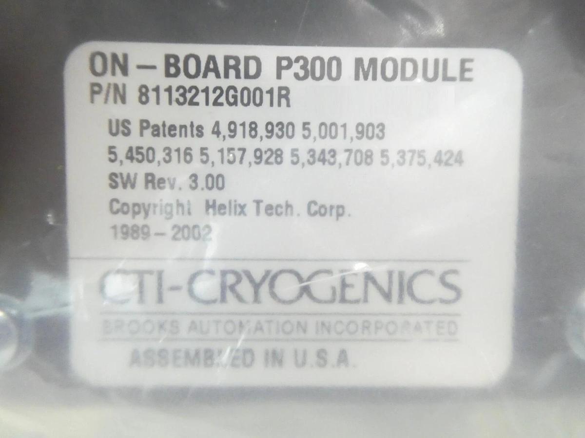 Refurbished CTI-Cryogenics 8116250G003 On-Board P300 Cryopump with 8113212G001R Refurbished