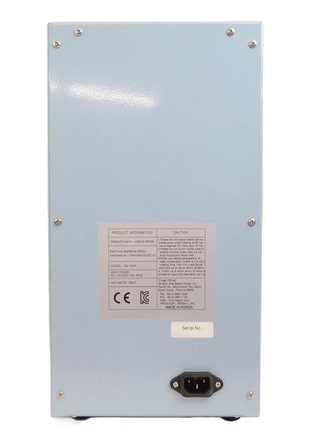 Regen-i RG-202F Mobile Dryer Electronics Heating Chamber Samsung GH81-11901B SVC
