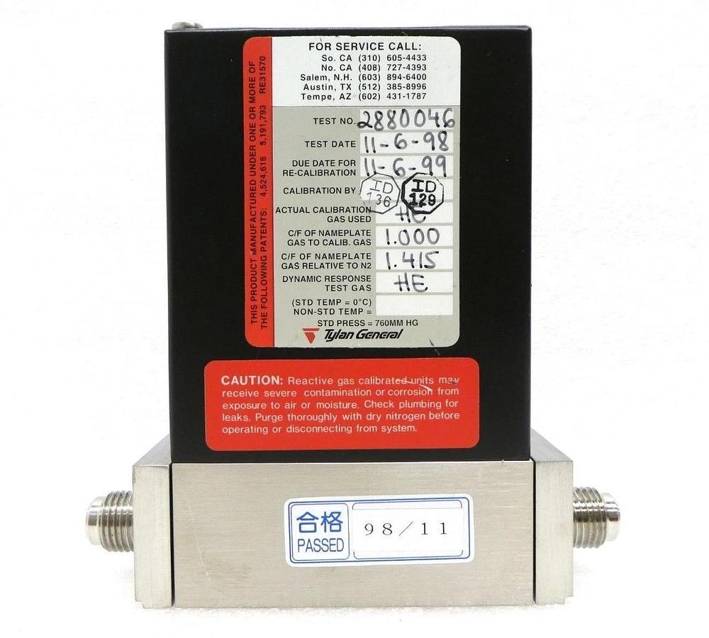 Used Tylan General FC-2900M MFC Mass Flow Controller 20 SCCM He TEL Unity II Used