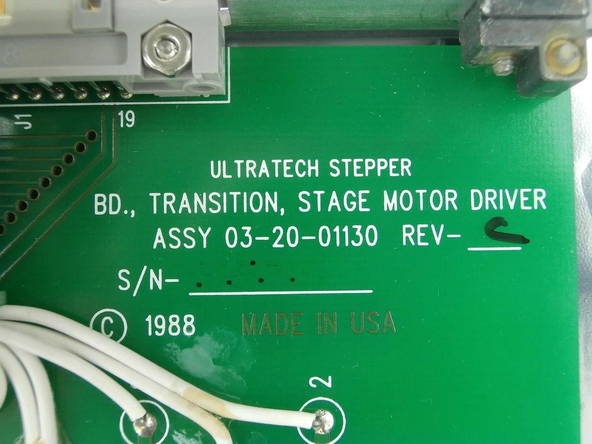 Used Ultratech Stepper 03-20-01130 Transition Stage Motor Driver PCB Card Left X