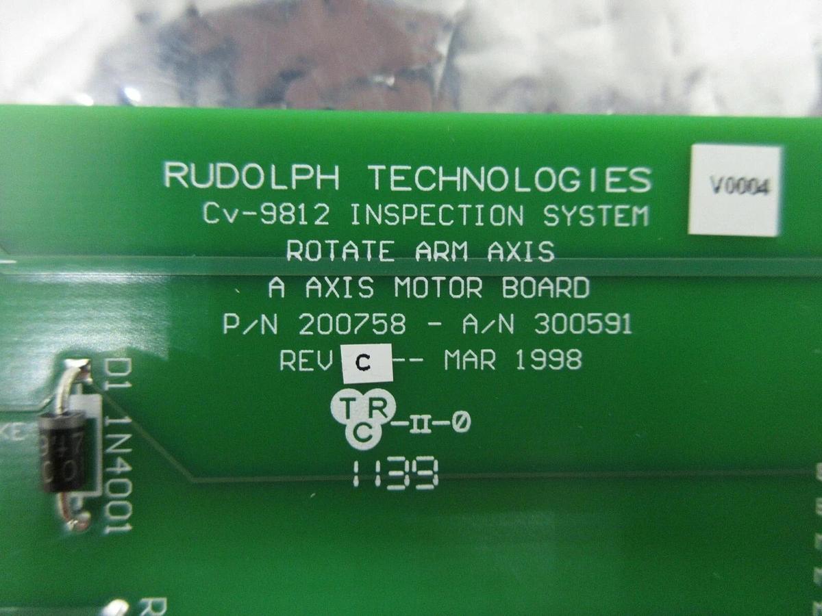 Used Rudolph Technologies 200758 Rotate Arm A Axis Motor Board PCB Rev. C Used