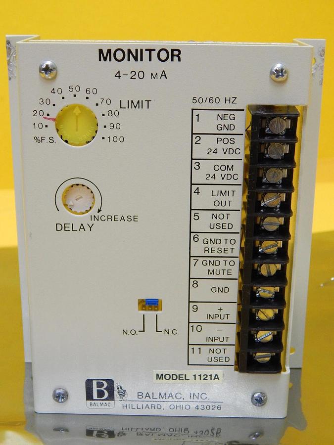 Used Balmac 1121A Vibration Monitor Semitool 61340-03 Used Working