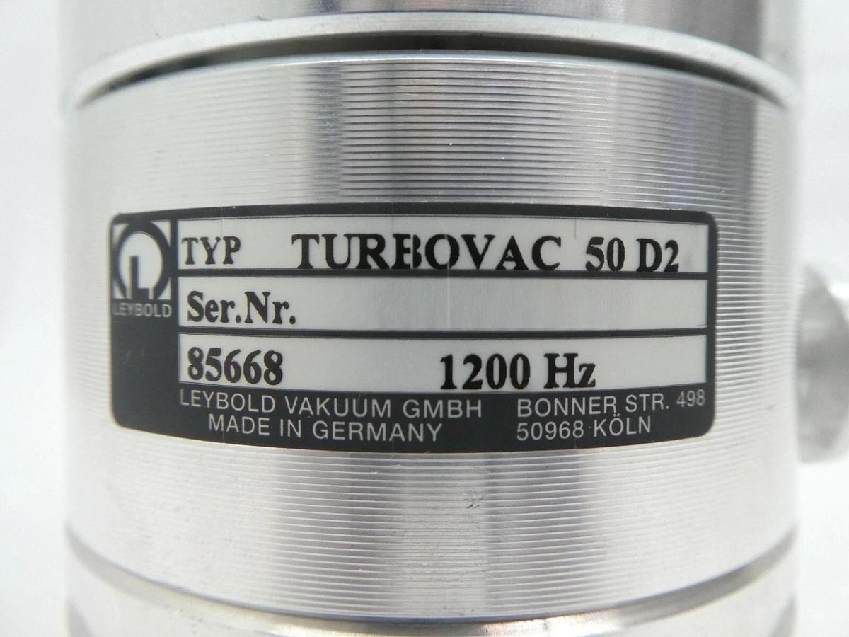 Used TURBOVAC 50 D2 Leybold Vacuum 85668 Turbomolecular Pump Turbo Working