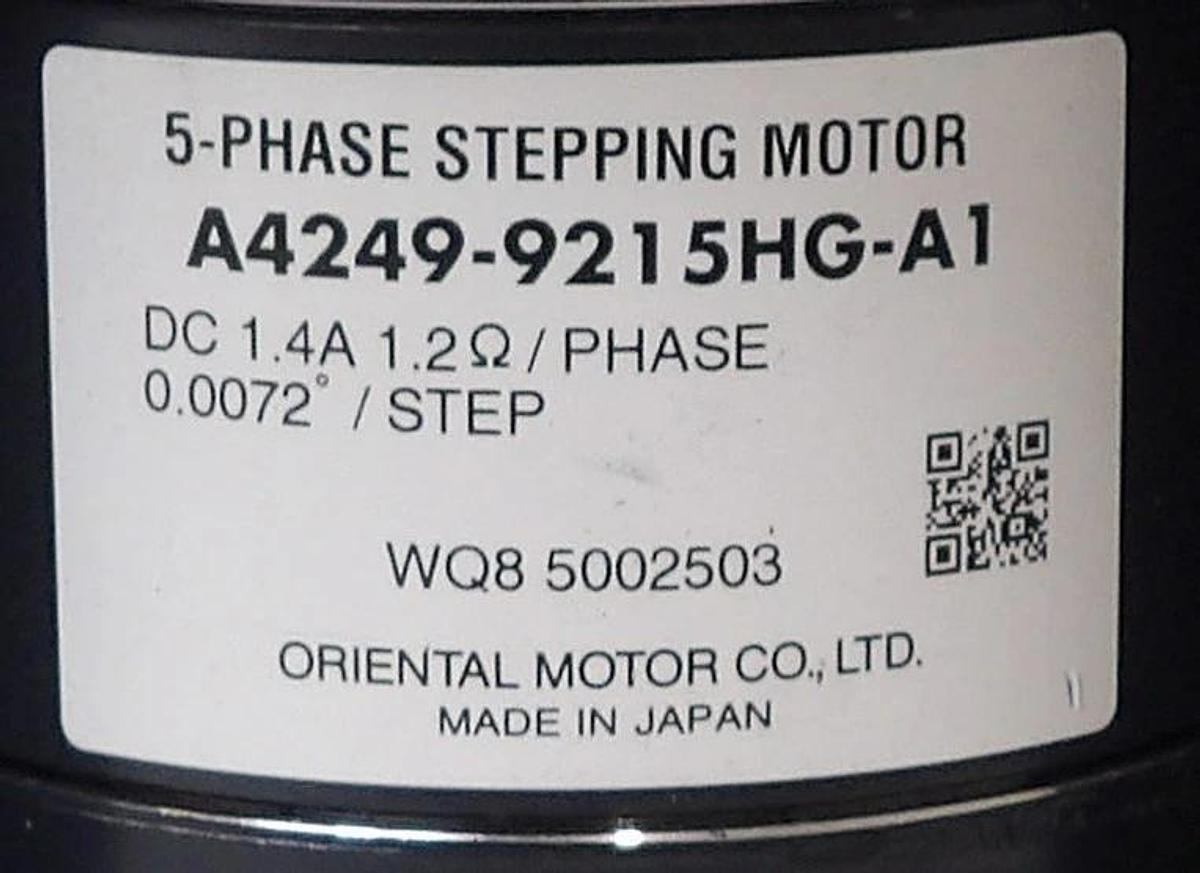 Used Oriental Motor A4249-9215HG-A1 5-Phase Stepping Motor Robot Drive Working
