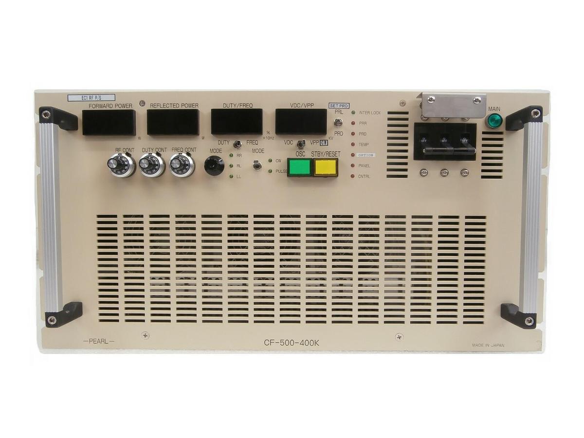 Used Pearl Kogyo CF-500-400K(CE) 500W RF Power Supply Working Surplus
