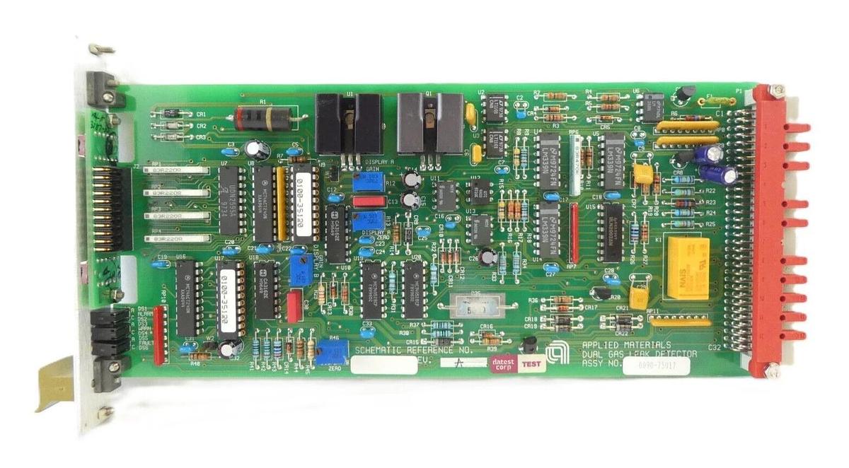 Used AMAT Applied Materials 0090-75017 Dual Gas Leak Detector PCB Card Working Spare