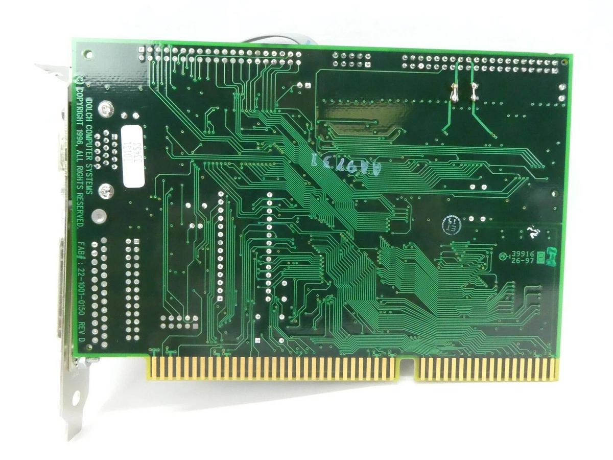 Used Dolch Computer Systems 21-0E01-0030 ISA Video PCB Card Rev. C SVG 90S Working