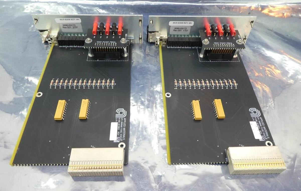 Used AMAT Applied Materials 0100-01803 Fuse Status PCB Card 0090-03172 Lot of 2 Spare