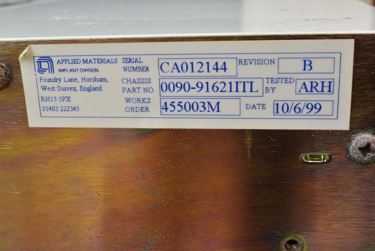 Used AMAT Applied Materials 0090-91621 Beamline Vacuum Control Panel Chassis Spare