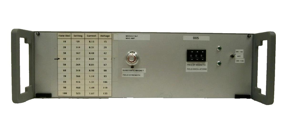 Used Nordiko MAG AMP Rotating Magnet Amplifier Controller 9550 PVD Sputtering Surplus