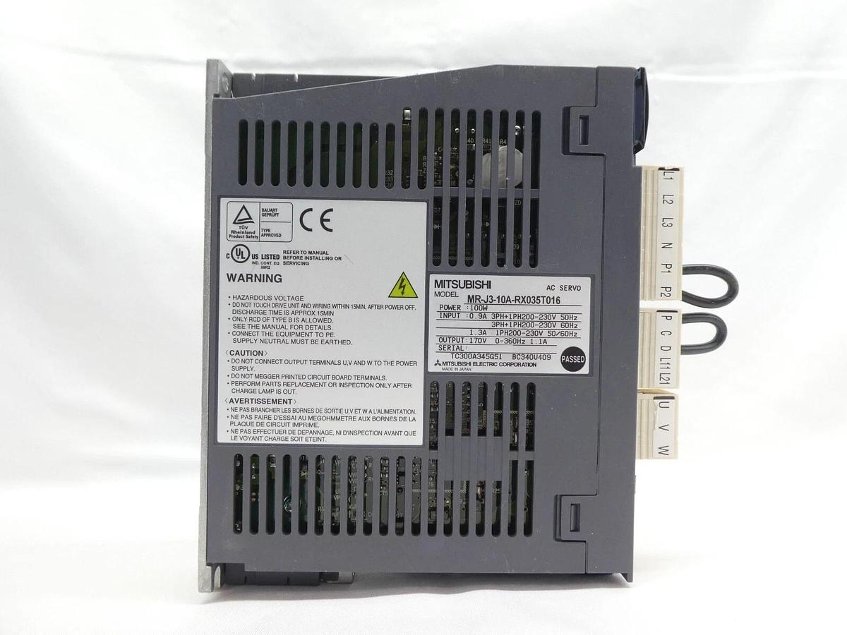 Mitsubishi MR-J3-10A-RX035T016 AC Servo Drive MELSERVO TEL 040-003865-1T New