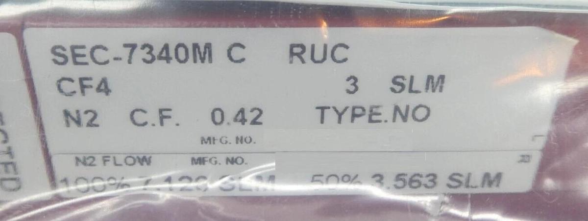 Horiba STEC SEC-7340M Mass Flow Controller MFC 3 SLM CF4 New Surplus