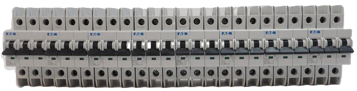 Used Eaton FAZ-D1/3-RT Miniature 3 Pole Circuit Breaker Lot of 8 Working