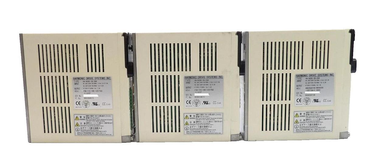 Used Harmonic Drive HA-800C-3D-200 HA-800C-1D-200 Servo Drive Lot of 3 Working Spare