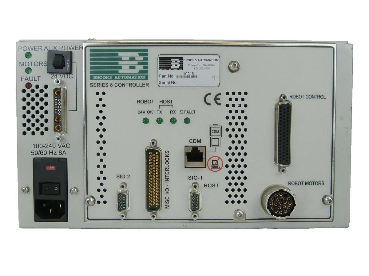 Used Brooks Automation 119215 Wafer Handling Robot Controller Series 8 Working