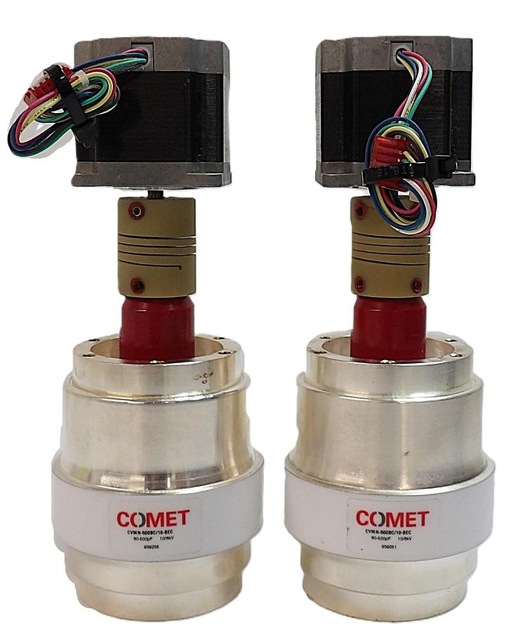 Used Comet CVMN-500BC/10-BEC RF Variable Vacuum Capacitor Lot of 2 Working
