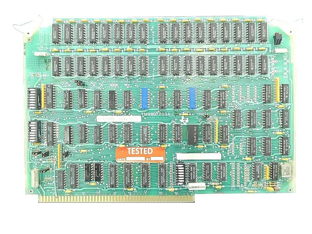 Used Texas Instruments 1600252-000 RAM PCB Card TM990/203A-4 Varian H2174001 Rev. C