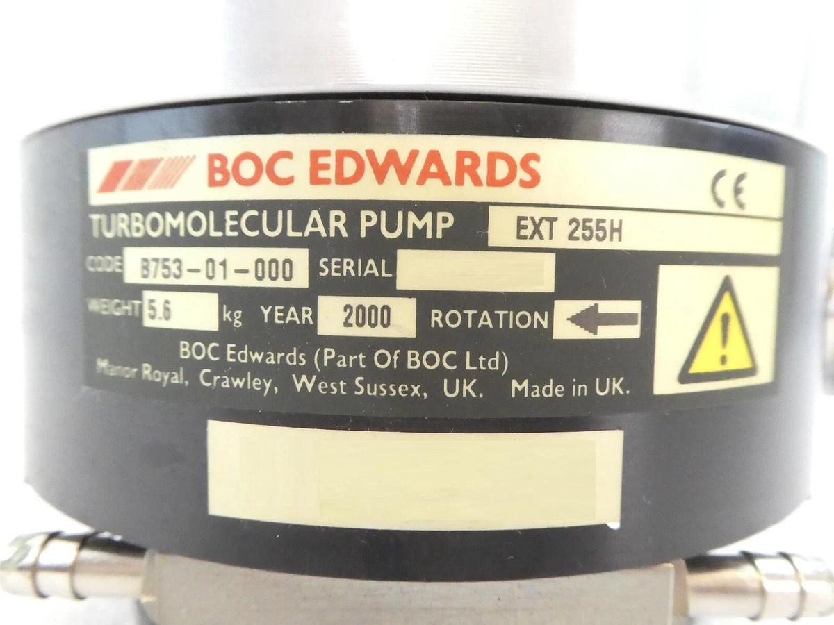 Used EXT 255H Edwards B753-01-000 Turbomolecular Pump Turbo Tested Working