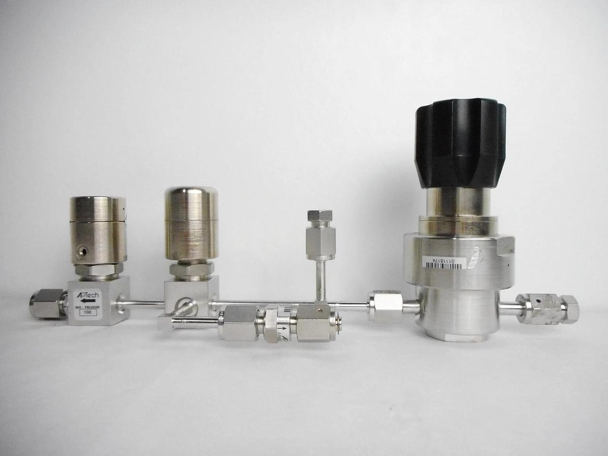 Used AP Tech AP1402TSHMA 2PW FV4 MV4 3.70 Valve Assembly AP3510 AP64S Used Working