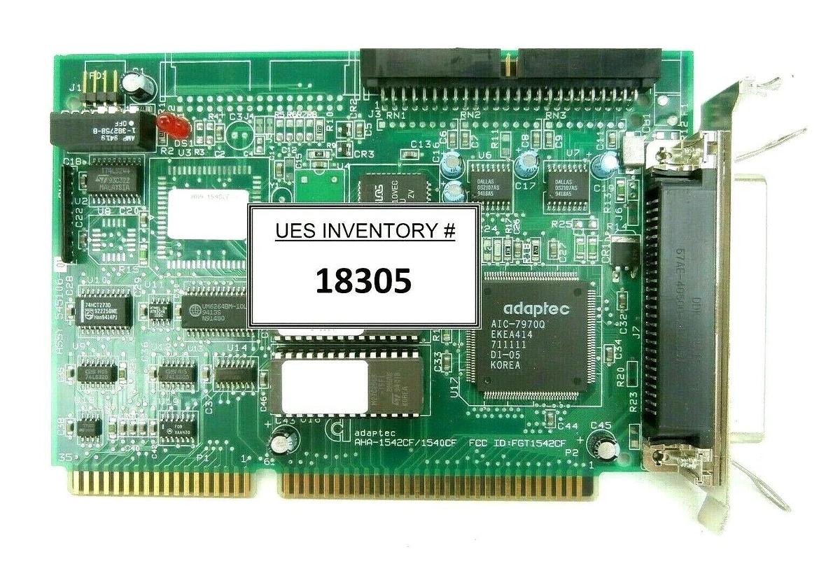 Used Adaptec AHA-1540CF ISA SCSI Interface Board PCB Plasma-Therm Clusterlock 7000