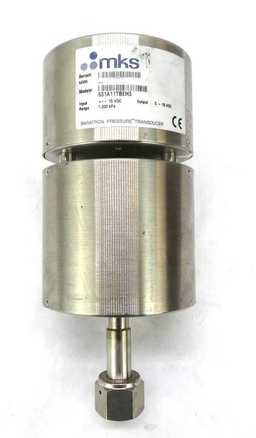 Used MKS Instruments 631A11TBEH3 Baratron Pressure Transducer Type 631 Working As-Is