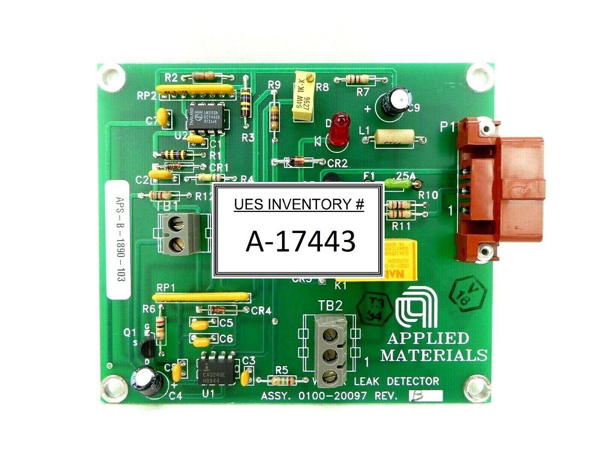 Used AMAT Applied Materials 0100-20097 Water Leak Detector Board PCB Centura Working