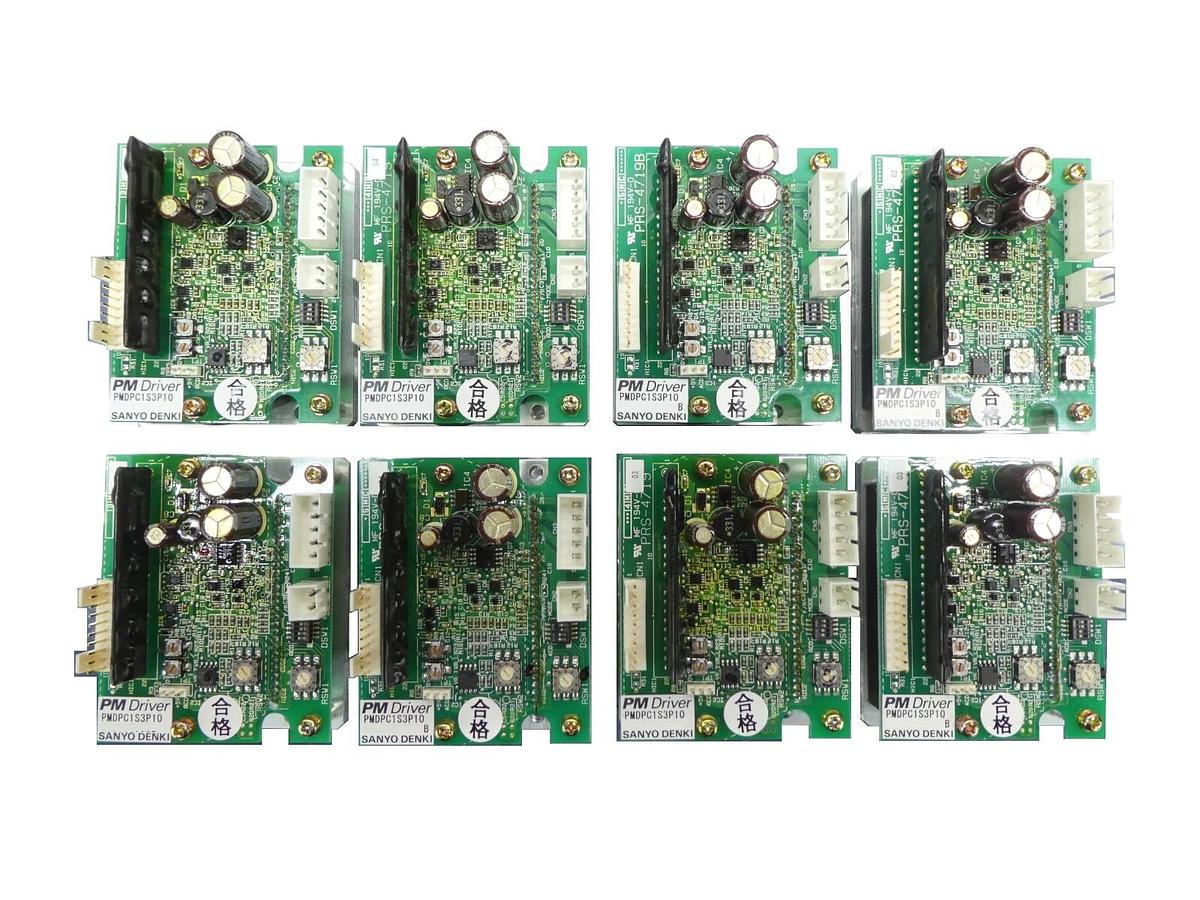 Used Sanyo Denki PMDPC1S3P10 PM Driver PCB PRS-4719B Reseller Lot of 8 Working Spare