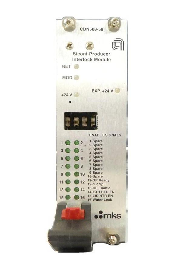 Used MKS Instruments AS01500-58 Interlock Module PCB CDN497 AMAT CDN500-58 Working