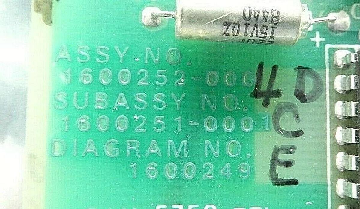 Used Texas Instruments 1600252-000 RAM PCB Card TM990/203A-4 Varian H2174001 Rev. C