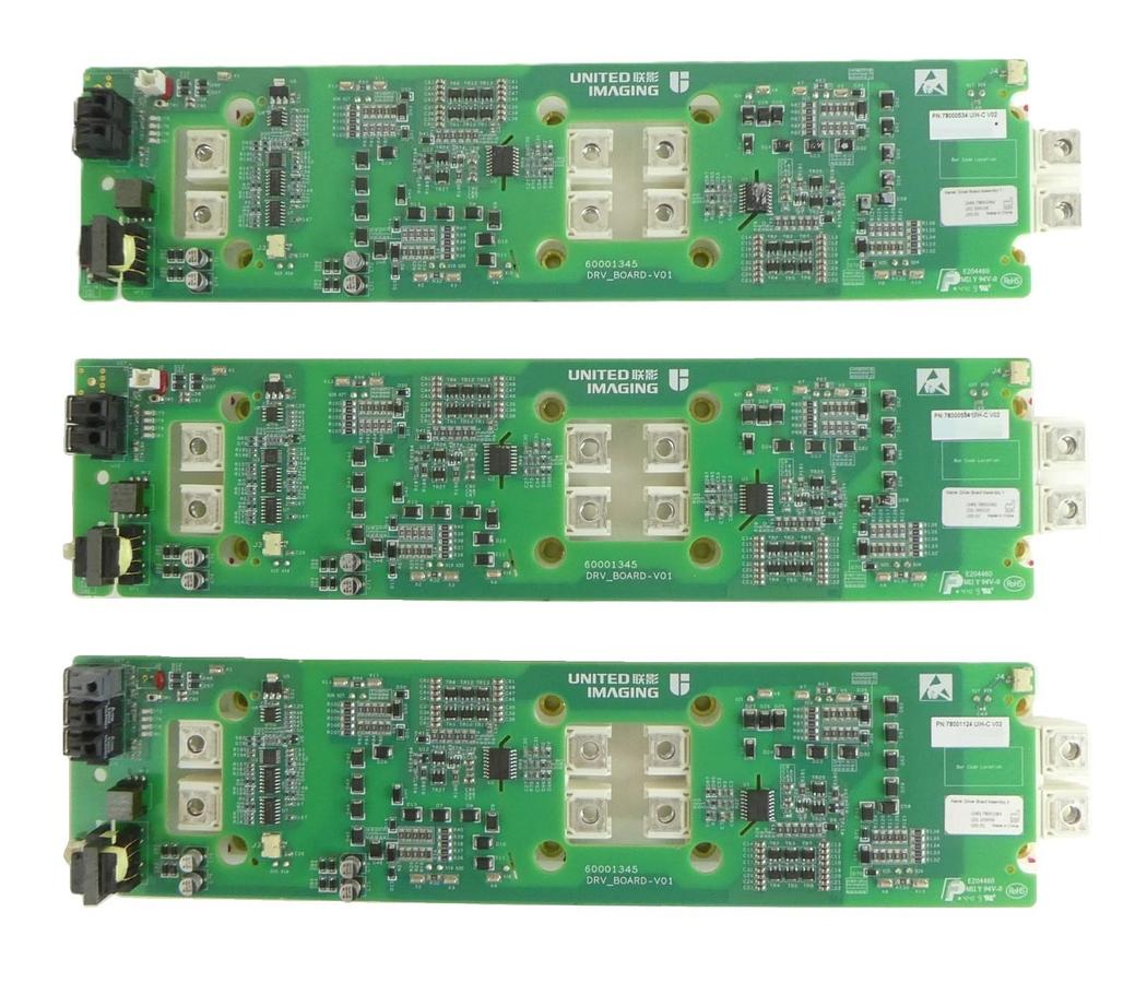Used United Imaging 78001124 UIH-C V02 Driver PCB Assembly 2 60001345 Lot of 3