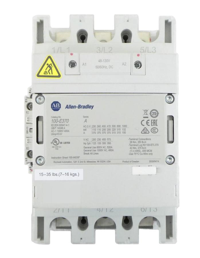 Used AB Allen-Bradley 100-E370 3-Pole Direct On Line Contactor 100-ES3-11 Working