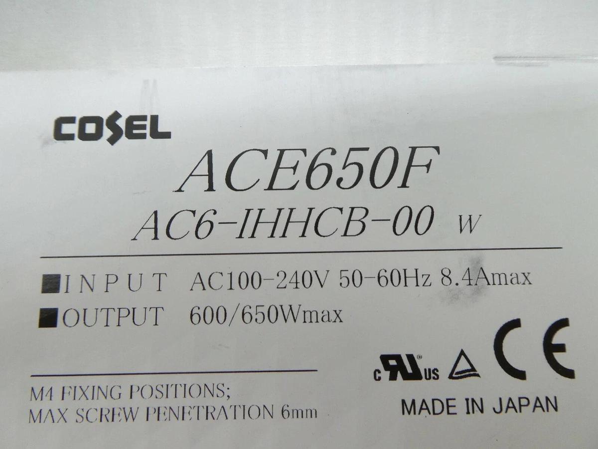 Used Cosel AC6-IHHCB-00 Power Supply ACE650F Nikon NSR-S620D ArF Immersion Working