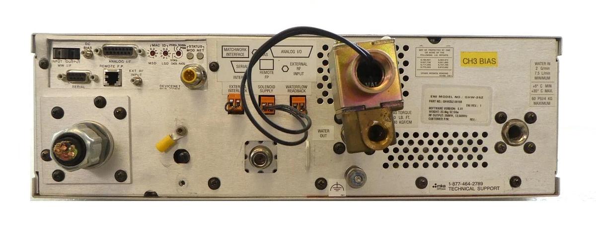 Used GMW-25Z Genesis ENI Power Systems GHW25Z-08108 13.56MHz RF Generator Working