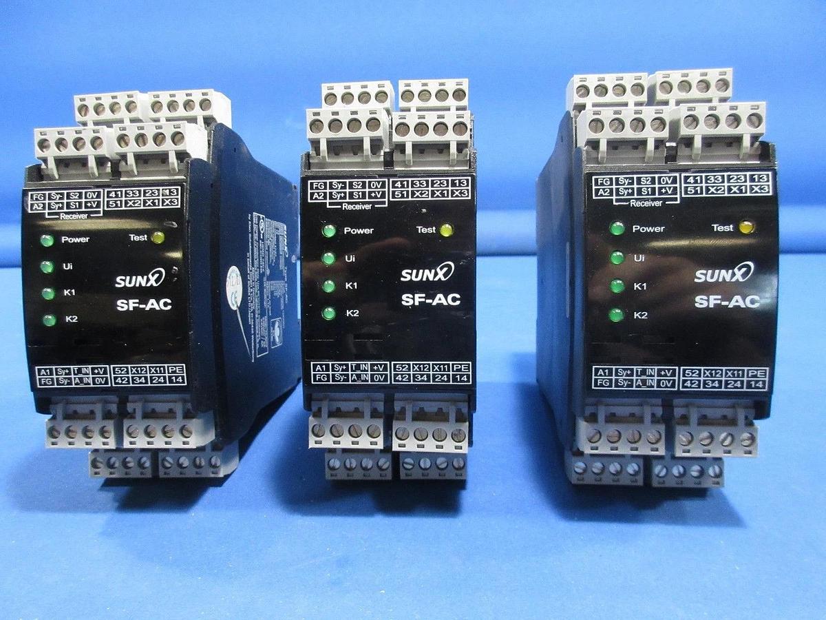 Used Sunx SF-AC Safety Relay Lot of 3 Kokusai Zestone DD-1203V 300mm Used Working