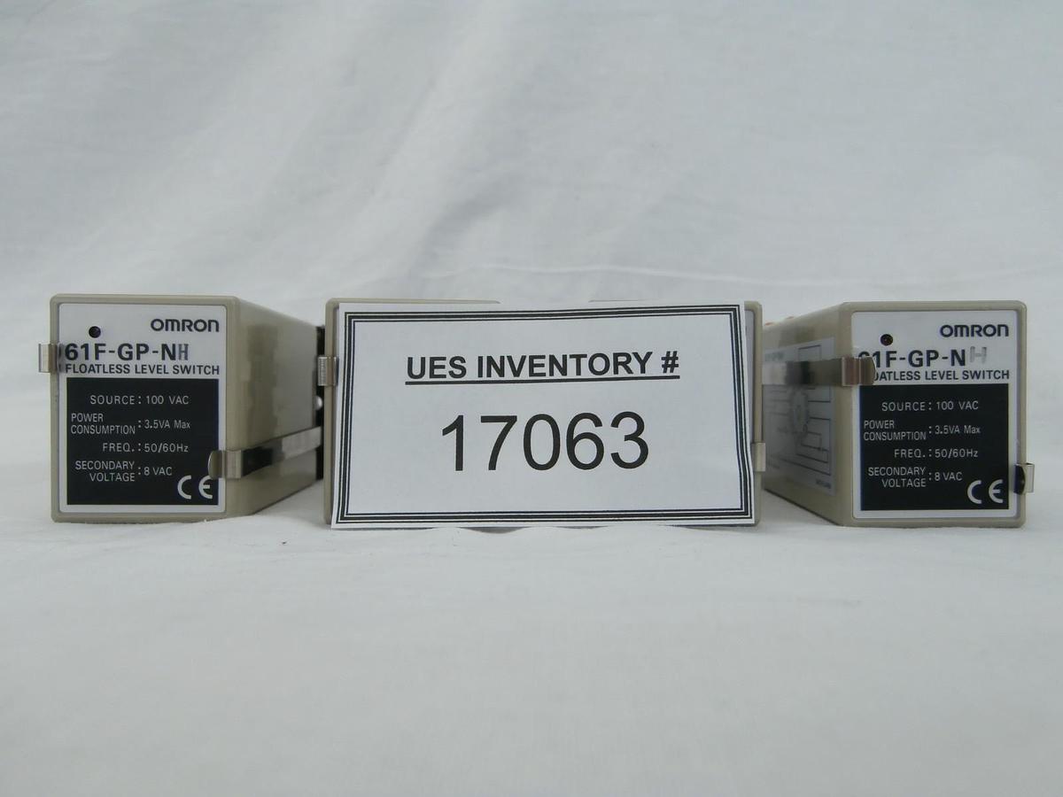 Used Omron 61F-GP-NH Floatless Level Switch with Socket Reseller Lot of 4 Used