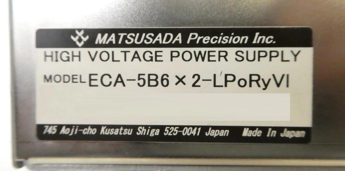 Used Matsusada ECA-5B6X2-LPoRyVI ESC Electrostatic Chuck HV Power Supply Working