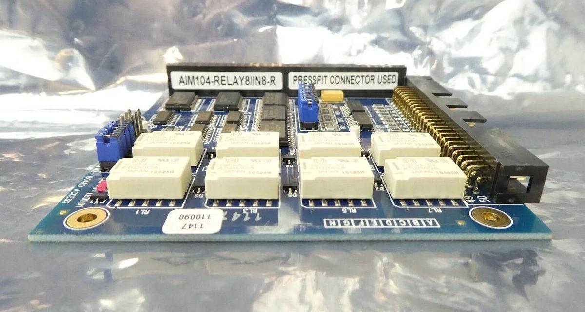 Used Arcom AIM104-RELAY 8/IN8-R Interface PCB 1147 Air Products E186014 Working Spare