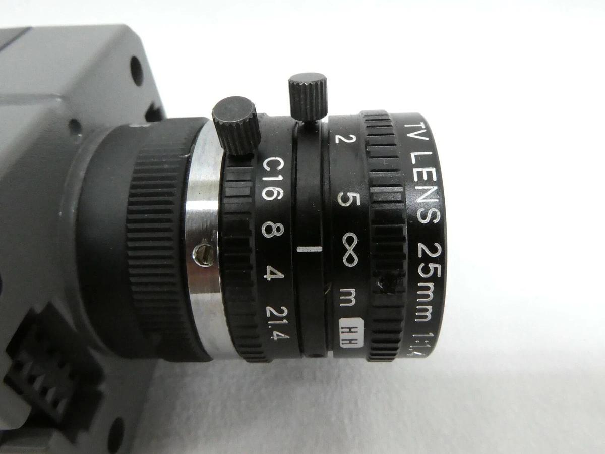 Used Omron V400-F050 2D Code Reader C-Mount with 25mm TV Lens Nikon NSR-610C Working