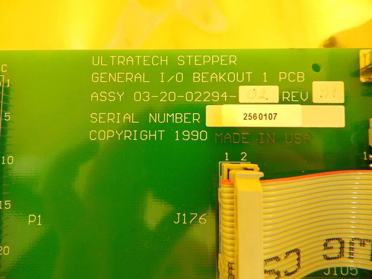Used Ultratech Stepper 03-20-02294-02 General I/O Breakout 1 PCB Card 2244i Used