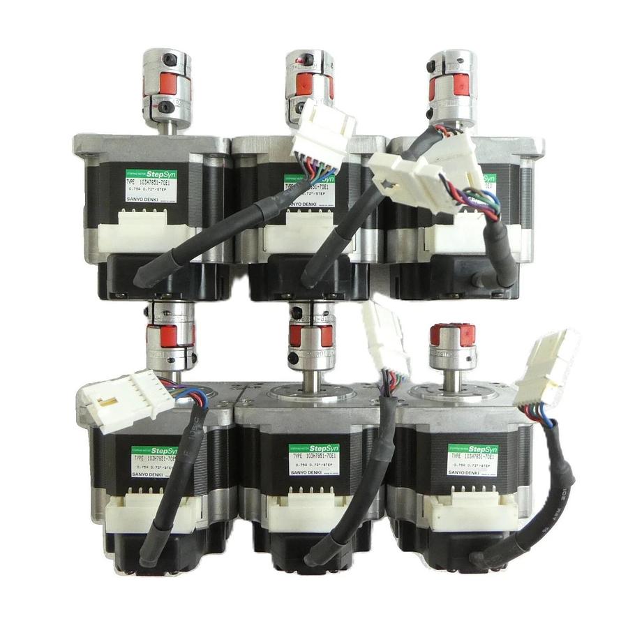 Used Sanyo Denki 103H7851-70E1 5-Phase Stepping Motor StepSyn Reseller Lot of 6
