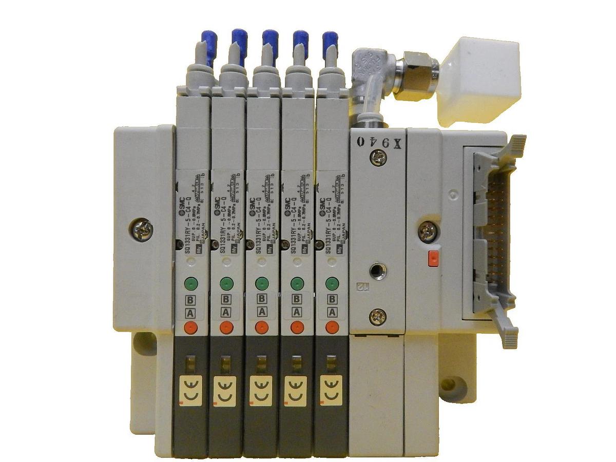 Used TEL Tokyo Electron I/O Chamber 5-Port Manifold SMC SQ1331RY-5-C4-Q PR300Z Used