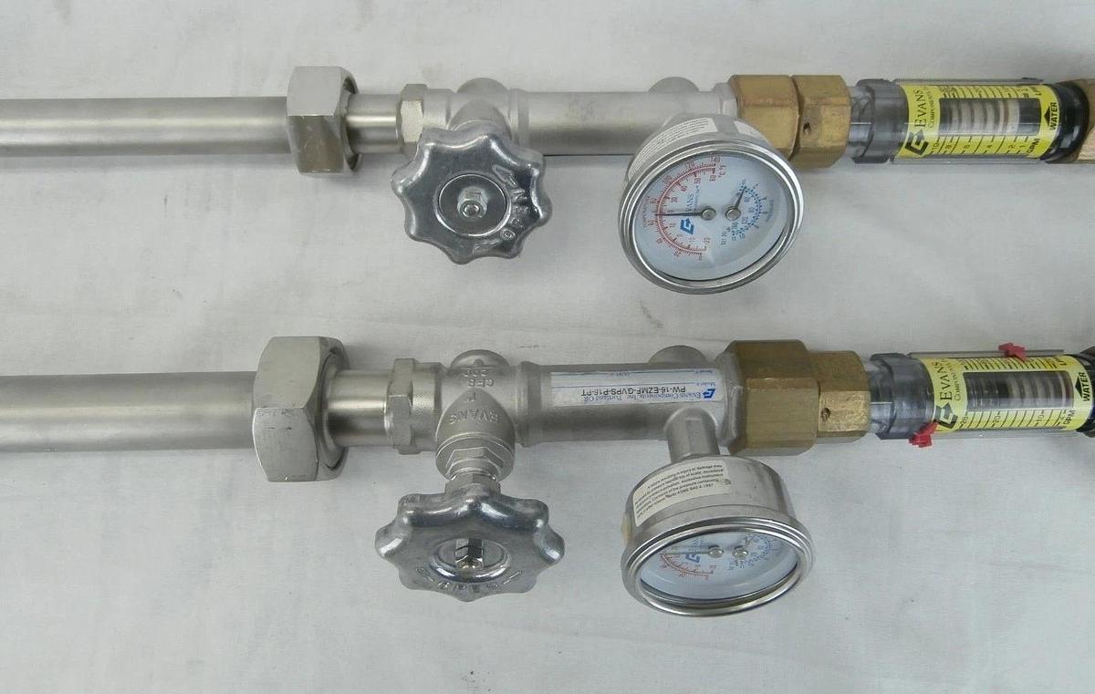 Used Evans PWR-24PS-16UW-12UW Manifold with Gauges Edwards NRYOWP543 TPU Used Working