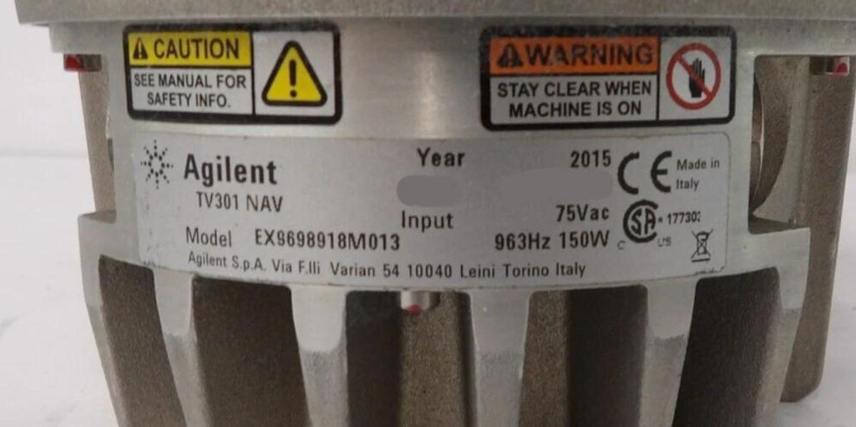 Used TV-301 NAV Navigator Agilent EX9698918M013 Turbomolecular Pump Turbo Working